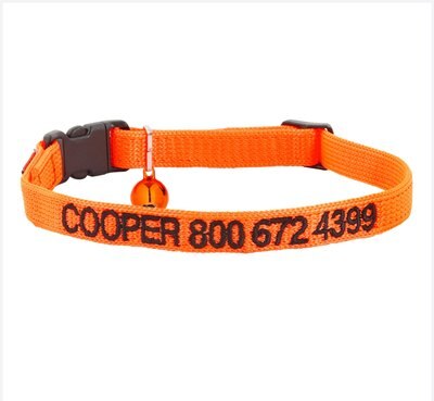 GoTags Nylon Personalized Breakaway Cat Collar with Bell, slide 1 of 1