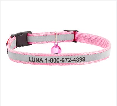 GoTags Nylon Personalized Reflective Breakaway Cat Collar with Bell, slide 1 of 1