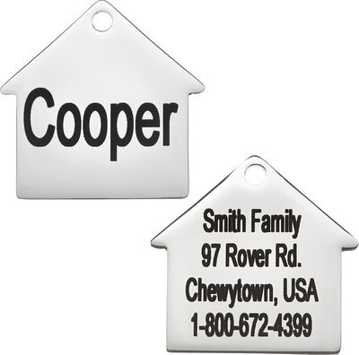 Frisco Stainless Steel Personalized Dog & Cat ID Tag, Dog House, slide 1 of 1