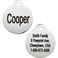 Frisco Stainless Steel Personalized Dog & Cat ID Tag, Round, Silver, Regular
