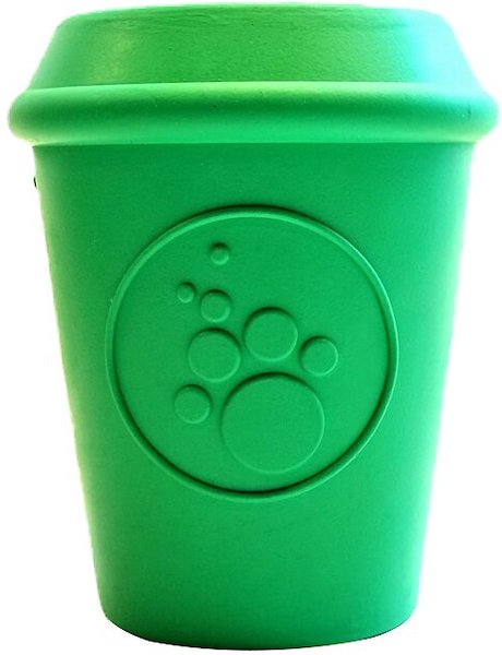 SodaPup Coffee Cup Treat Dispensing Tough Dog Chew Toy, Green, Large slide 1 of 9