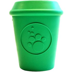 SodaPup Coffee Cup Treat Dispensing Tough Dog Chew Toy, Green, Large