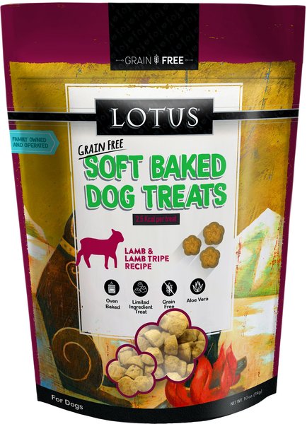 Lotus Soft-Baked Lamb & Lamb Tripe Recipe Grain-Free Dog Treats, 10-oz bag slide 1 of 2