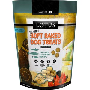 Lotus Soft-Baked Sardine & Herring Grain-Free Dog Treat, 10-oz bag