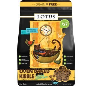 Lotus Low-Fat Chicken Grain-Free Recipe Dry Cat Food, 2.2-lb bag