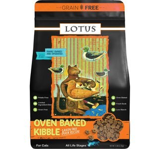 Lotus Oven-Baked Duck Recipe Grain-Free Dry Cat Food, 5-lb bag