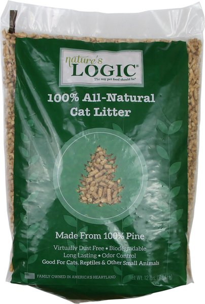 Nature's Logic All Natural Pine Unscented Non-Clumping Wood Cat Litter, 12-lb bag slide 1 of 4