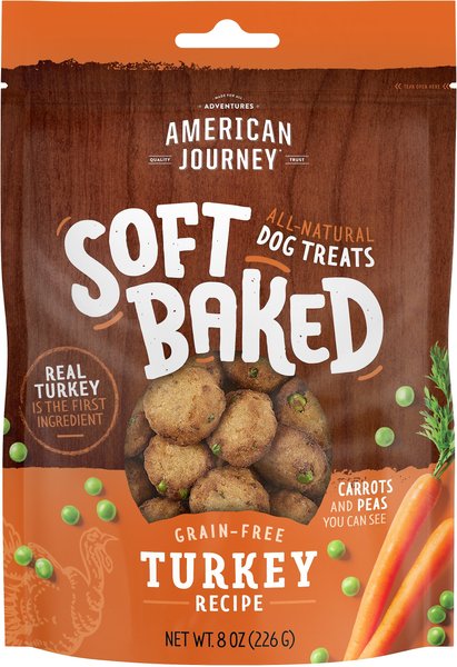American Journey Turkey Recipe Grain-Free Soft-Baked Dog Treats, 8-oz bag slide 1 of 9