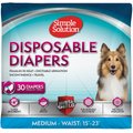 Simple Solution Disposable Female Dog Diapers, Medium: 15 to 23-in waist, 30 count