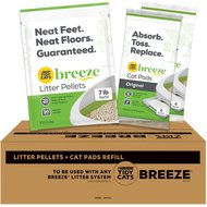 Tidy Cats Breeze Cat Pads & Litter Pellets Bundle Pack, 9.2-lb box