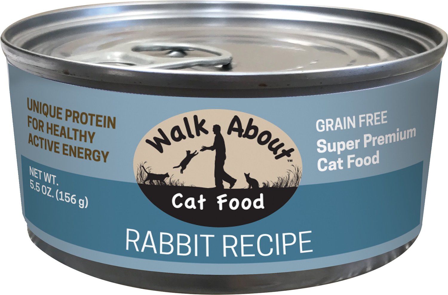 WALK ABOUT GrainFree Rabbit Canned Cat Food, 5.5 oz, case of 24