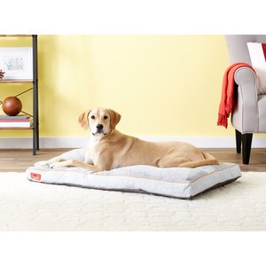 Brindle Soft Orthopedic Pillow Cat & Dog Bed w/Removable Cover, Stone, 46 x 28 in