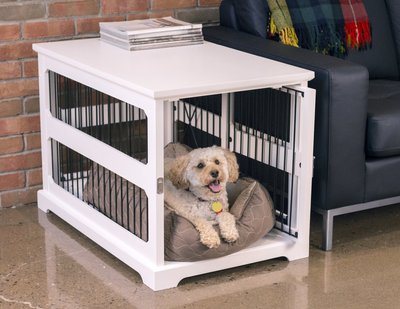 Merry Products Slide Aside Single Door Furniture Style Dog Crate & End Table, slide 1 of 1