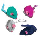 Ethical Pet Spot Rainbow Plush Rattling Mice Cat Toy with Catnip, Color Varies, 12-pack