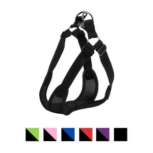 Gooby Comfort X Mesh Step In Back Clip Dog Harness, Black, X-Large: 22-28-in chest