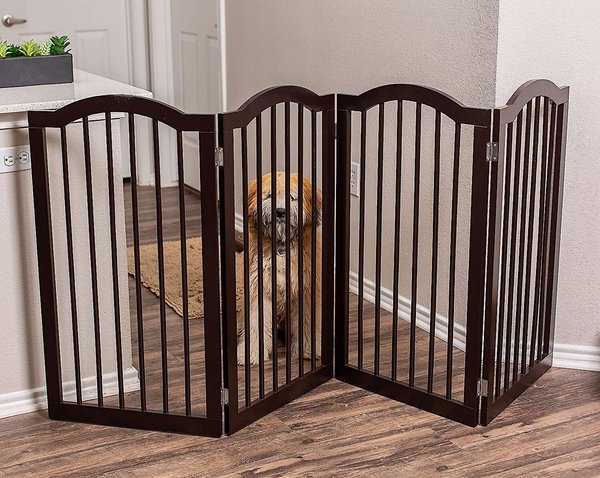 Internet's Best Traditional Arch Pet Gate, Espresso, 36-in, 4-Panel slide 1 of 5