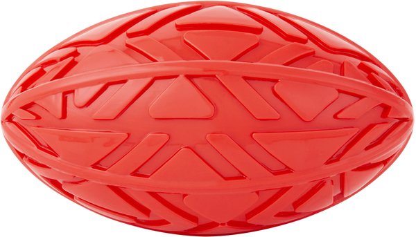 Frisco Squeaky Football Dog Toy, Red slide 1 of 3