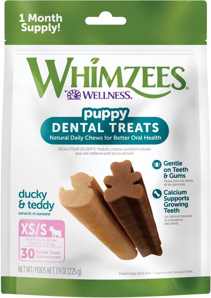 WHIMZEES Dental X-Small & Small Breed Puppy Dog Treats, 30 count slide 1 of 9