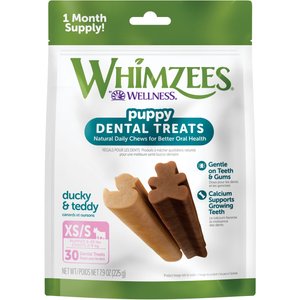 WHIMZEES Dental X-Small & Small Breed Puppy Dog Treats, 30 count