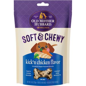 Old Mother Hubbard Mini Soft & Tasty Chicken & Veggie Flavored Biscuit Dog Treats, 8-oz bag