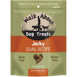 Walk About Quail Grain-Free Jerky Dog Treats, 5.5-oz bag