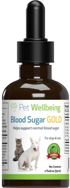 Pet Wellbeing Blood Sugar GOLD Bacon Flavored Liquid Diabetes Supplement for Dogs, 2-oz bottle slide 1 of 8