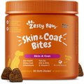 Zesty Paws Omega Bites Bacon Flavored Soft Chews Skin & Coat Supplement for Dogs, 90-count