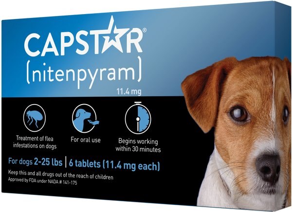 Capstar Flea Oral Treatment for Dogs, 2-25 lbs, 6 Tablets slide 1 of 13