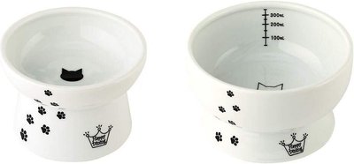 Necoichi Ceramic Elevated Cat Food & Water Bowl Set, slide 1 of 1