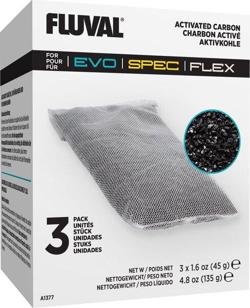 Fluval Spec Carbon Bags Filter Media, 3-pack slide 1 of 1