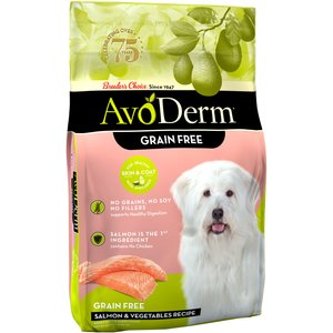 AvoDerm Natural Grain-Free Salmon & Vegetables Formula All Life Stages Dry Dog Food, 24-lb bag