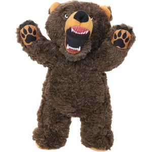 Mighty Angry Animals Bear Squeaky Plush Dog Toy, Large