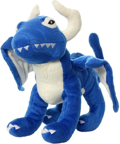 Mighty Dragon Squeaky Plush Dog Toy, Blue, Large slide 1 of 7