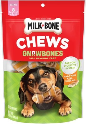 Milk-Bone Gnaw Bones Mini Chicken Flavored Bone Dog Treats, slide 1 of 1