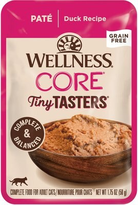 Wellness CORE Tiny Tasters Duck Pate Grain-Free Cat Food Pouches, slide 1 of 1