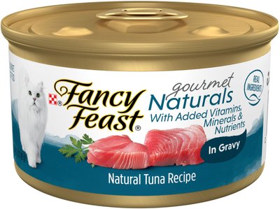 Fancy Feast Gourmet Naturals Tuna Recipe in Gravy Canned Cat Food, slide 1 of 1