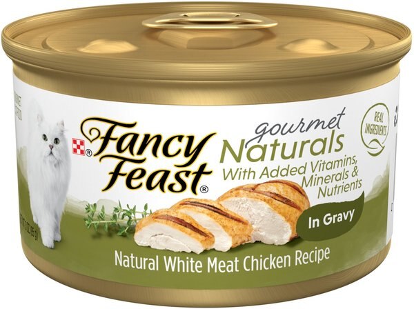Fancy Feast Gourmet Naturals White Meat Chicken Recipe in Gravy Canned Cat Food, 3-oz, case of 12 slide 1 of 10