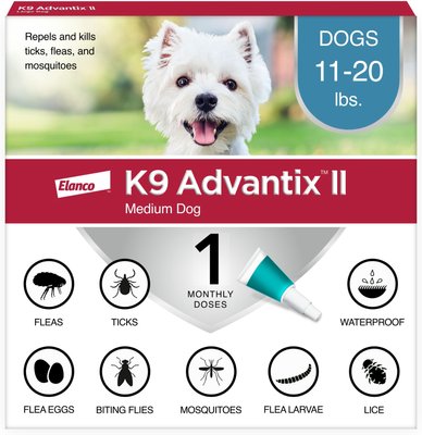 K9 Advantix II Flea, Tick & Mosquito Prevention for Medium Dogs 11 ...