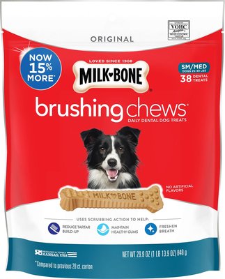 Milk-Bone Original Brushing Chews Daily Dental Dog Treats, slide 1 of 1