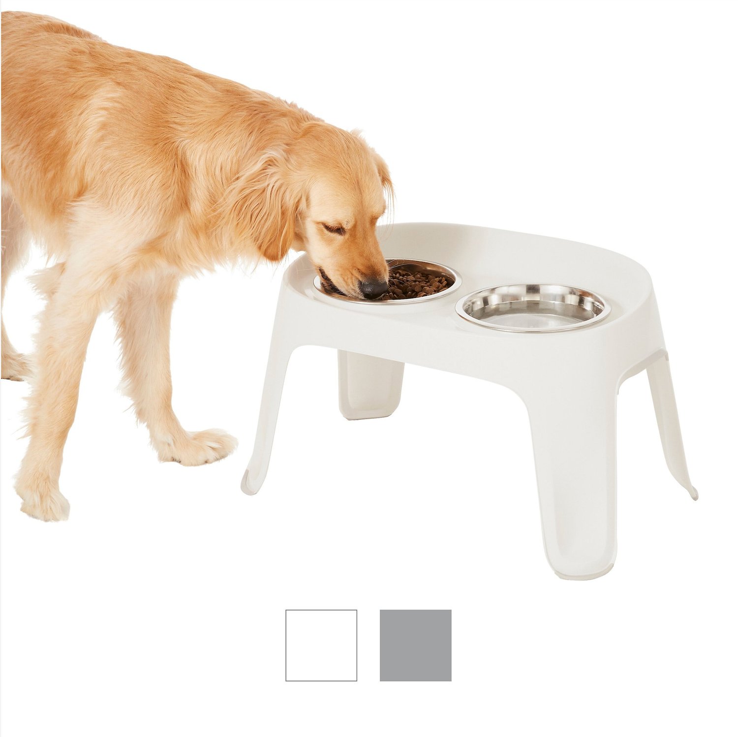 elevated dog feeding station
