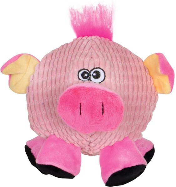 Smart Pet Love Tender Tuff Ball Squeaky Plush Dog Toy, Round Pink Pig slide 1 of 7
