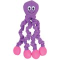 Smart Pet Love Tender Tuff Tug Squeaky Plush Dog Toy, Stretchy Purple Octopus