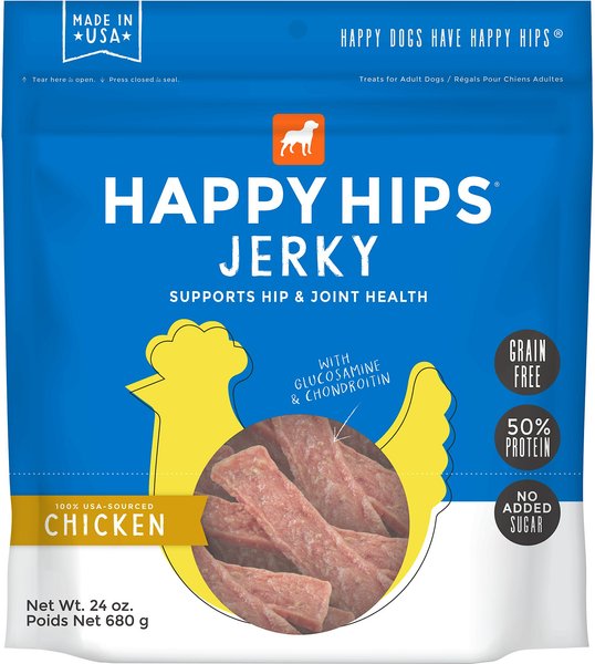 Happy Hips Jerky Chicken Recipe Grain-Free Dog Treats, 24-oz bag slide 1 of 5