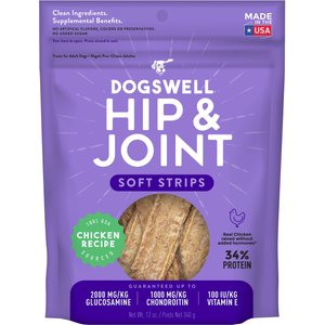 Dogswell Soft Strips Hip & Joint Chicken Recipe Grain-Free Dog Treats, 12-oz bag