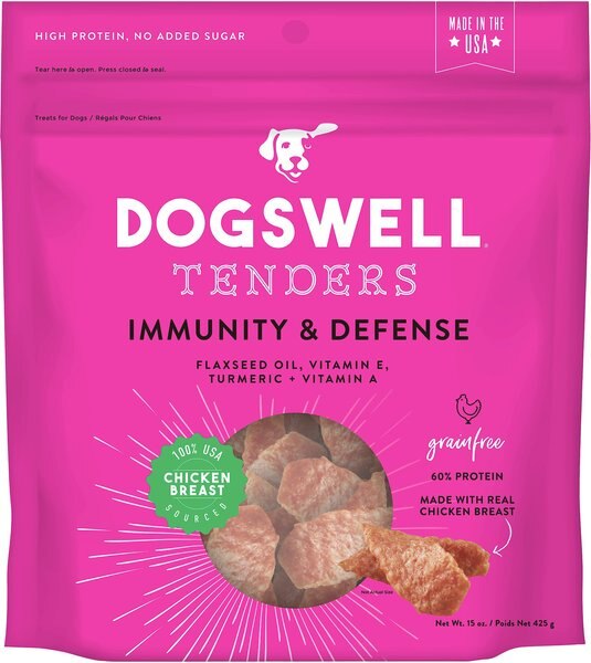 Dogswell Tenders Immune System Chicken Recipe Grain-Free Dog Treats, 15-oz bag slide 1 of 5