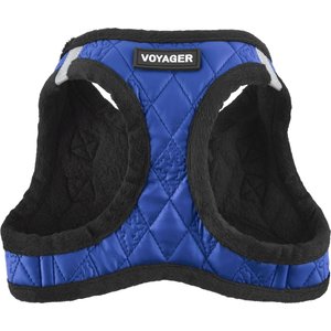Best Pet Supplies Voyager Padded Faux Leather Dog Harness, Royal Blue, Medium