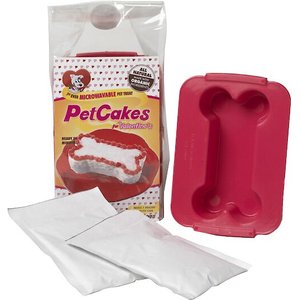 PetCakes Valentine's Day Cake Mix Kit With Dog Shaped Pan Dog Treats, 7-oz bag