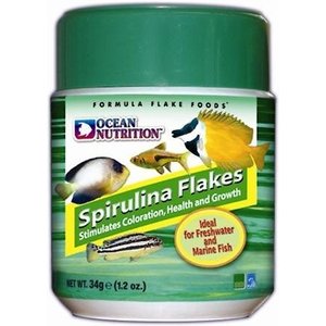 Ocean Nutrition Spirulina Flake Fish Food, 1.2-oz jar
