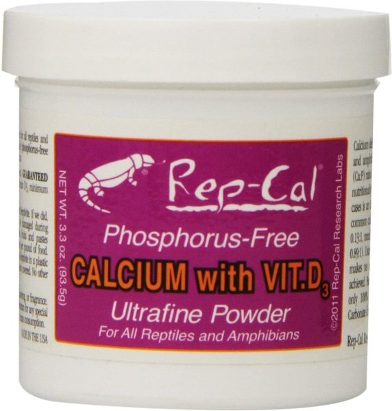 Rep-Cal Calcium with Vitamin D3 Ultrafine Powder Reptile Supplement, 3.3-oz jar slide 1 of 5