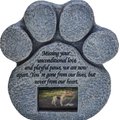 Pawprints Remembered Pet Memorial Stone w/ Picture Frame